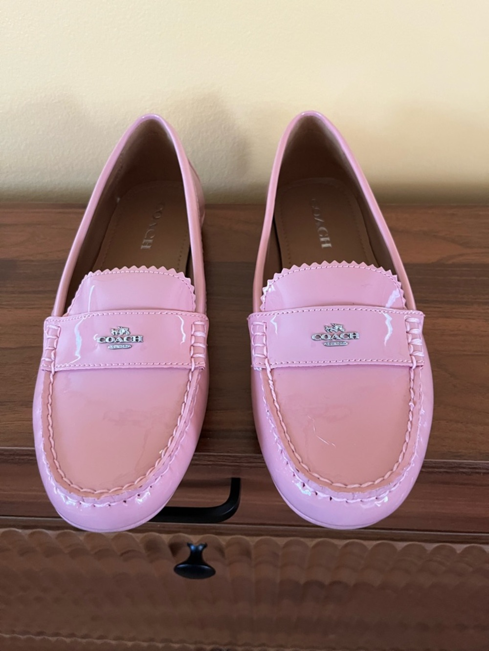 Coach Glossy Pink Loafers - Picture 3 of 11